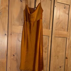 BHLDN Copper Midi Dress
